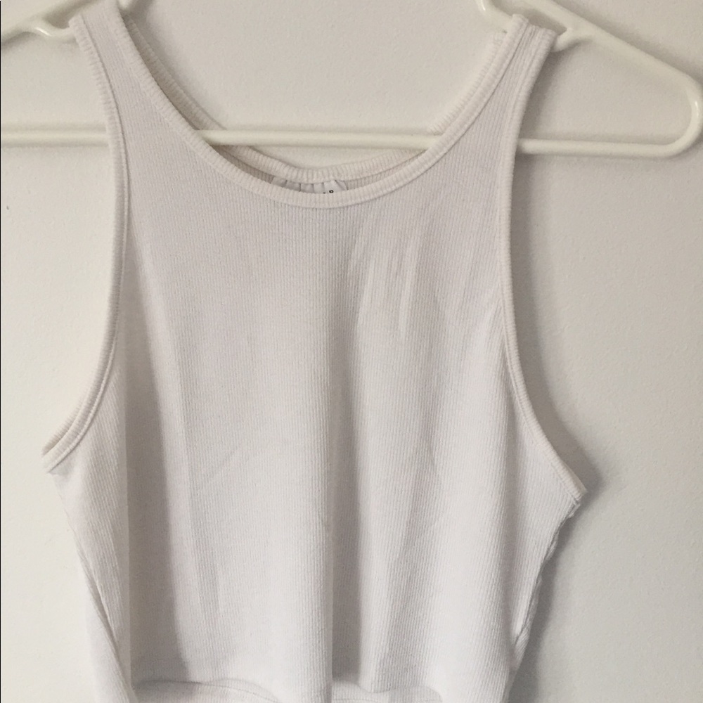 Topshop white crop top